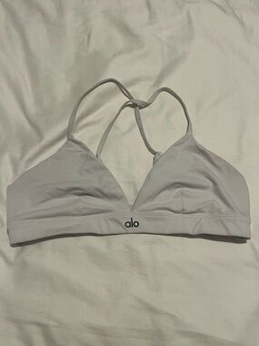ALO Yoga Light Gray Minimalist Strappy Bralette